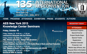 135th Audio Engineering Society Convention to Feature FREE Knowledge Center Presentations
