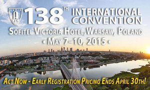 Early Registration Pricing Ends April 30, 2015, for 138th AES International Convention in Warsaw, Poland