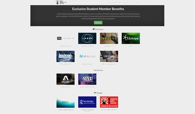 AES Exclusive Student Member Benefits