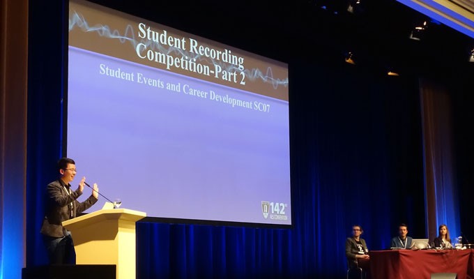 Recording and engineering notes and evaluations are presented during the 2017 AES Berlin Convention Student Recording Competition