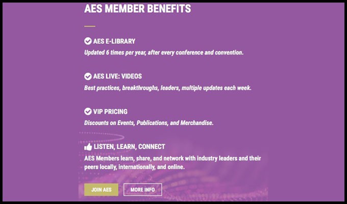 AES Membership Month Extends AES Milan Registration, Opens NY 2018 Housing, Updates Refer-a-Friend