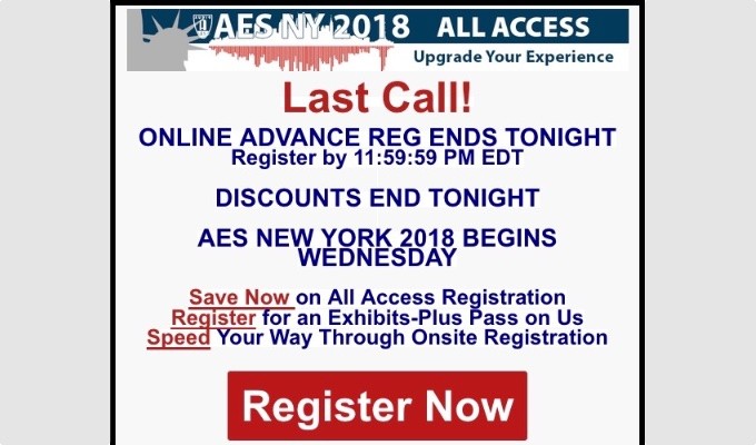 Register Now at aesshow.com