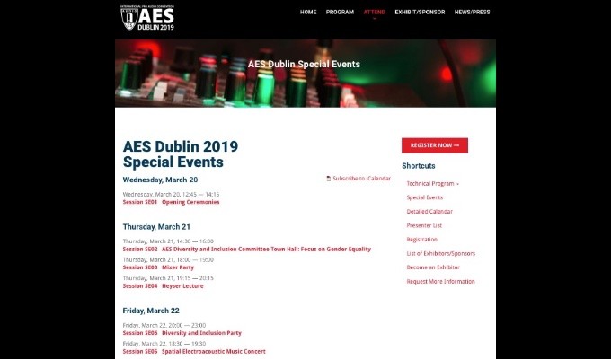 AES Dublin Set to "Excite Your Ears" with Special Events and Offsite Technical Tours