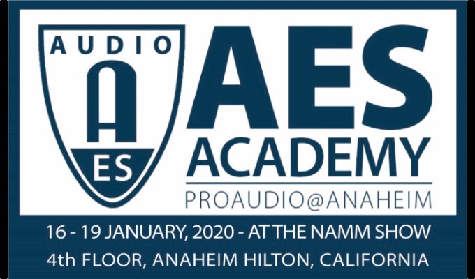 Registration opens August 28 for the upcoming AES Academy 2020 in Anaheim in January