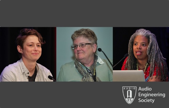 SoundGirls will be hosting a series of Audio Careers mentoring sessions events during AES Academy. Shown (L-R) are several featured mentors for AES Academy 2020: Piper Payne, Leslie Ann Jones and Leslie Gaston-Bird