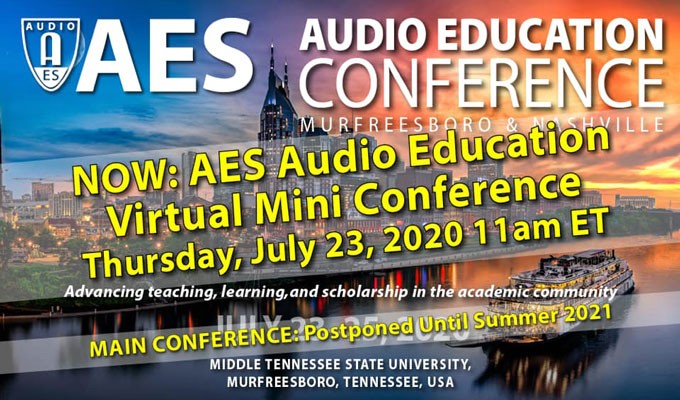Free for Members: AES Audio Education Virtual Mini Conference
