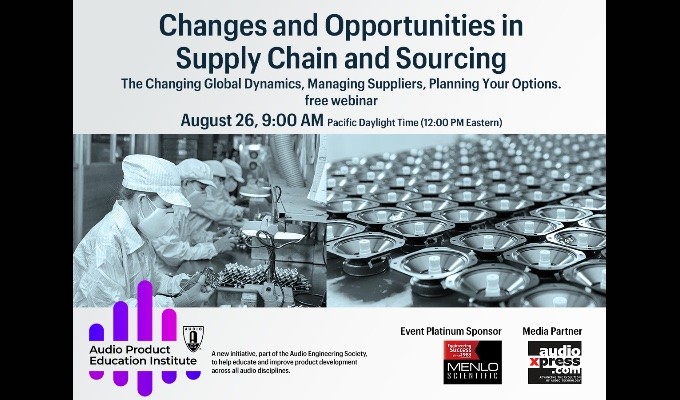 AES's Audio Product Education Institute to Hold Supply Chain and Sourcing Introductory Webinar
