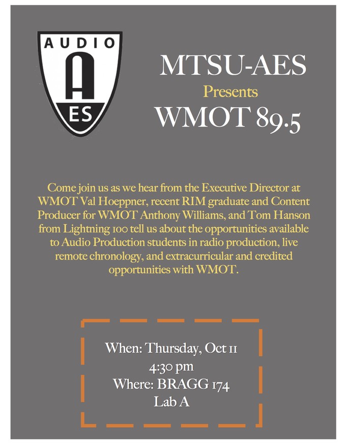 Past Event: WMOT 89.5 and Broadcast Technology