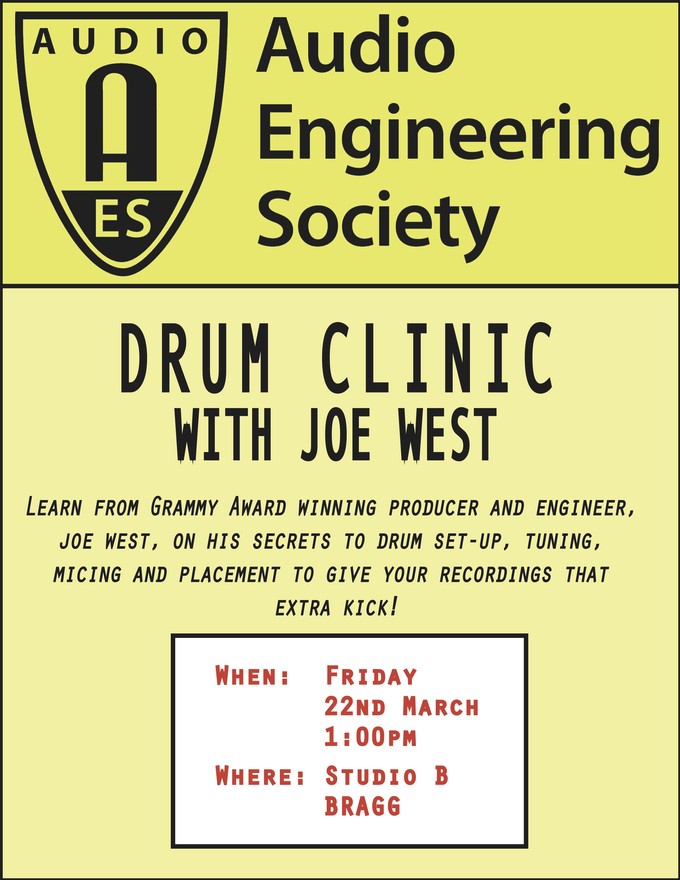 Past Event: Drum Clinic with Joe West