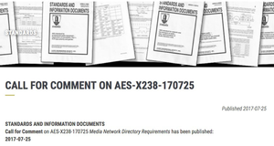 AES Issues Call for Comment on Media Network Directory Requirements