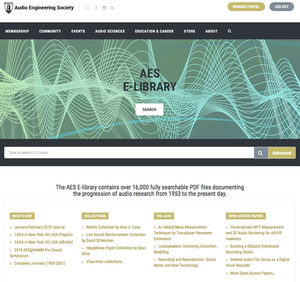 AES E-Library Subscriptions Benefit Institutions and Organizations