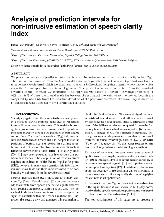 Many Speech Analyses 