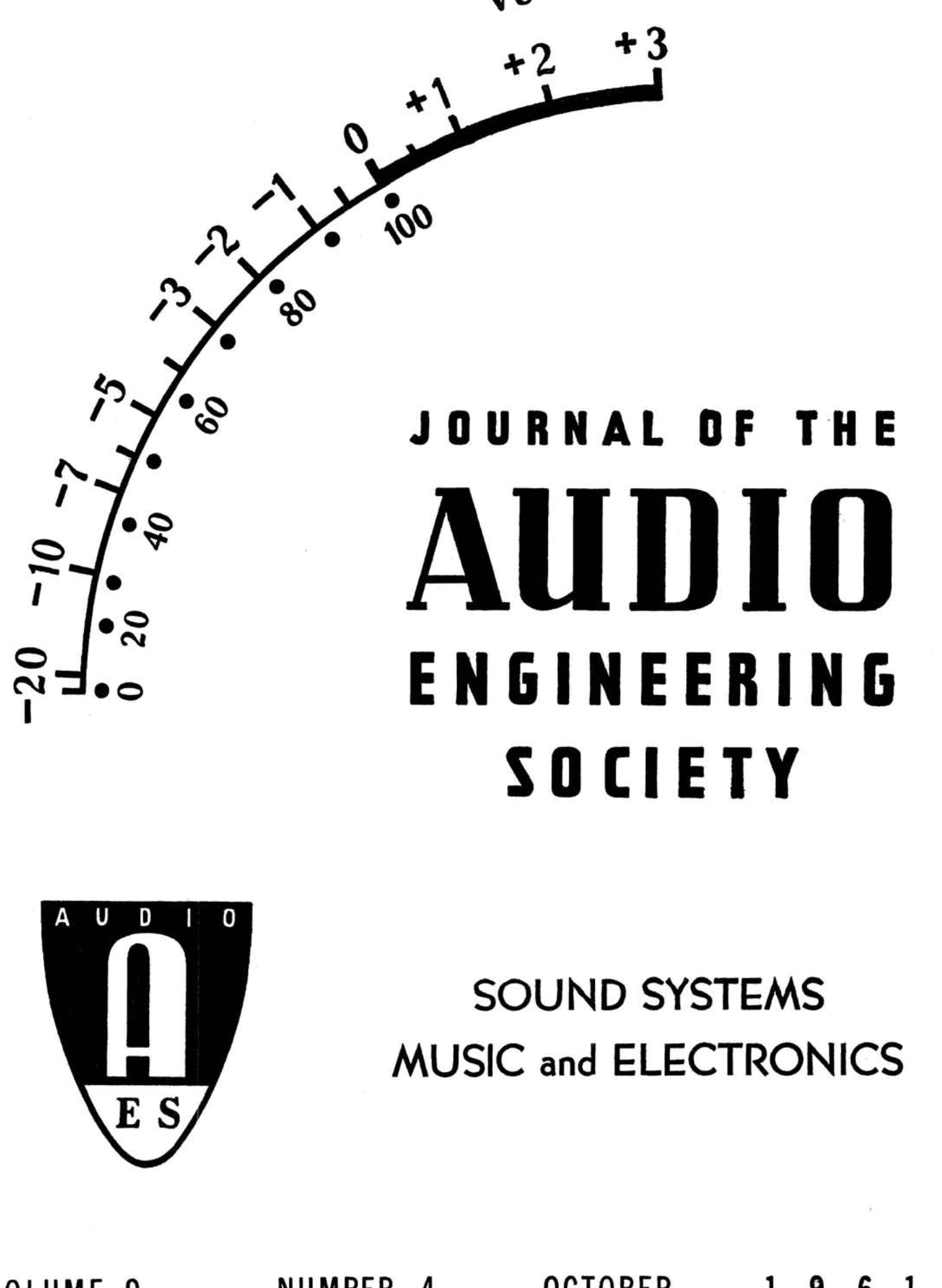 AES E Library » Complete Journal: Volume 9 Issue 4