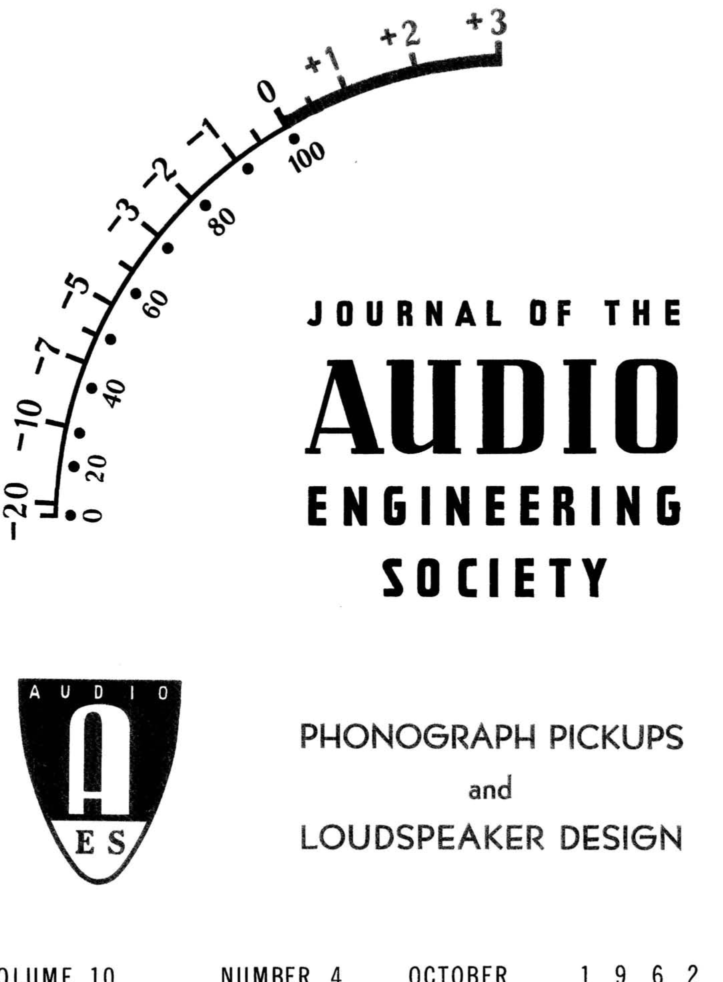 Aes E Library Complete Journal Volume 10 Issue 4