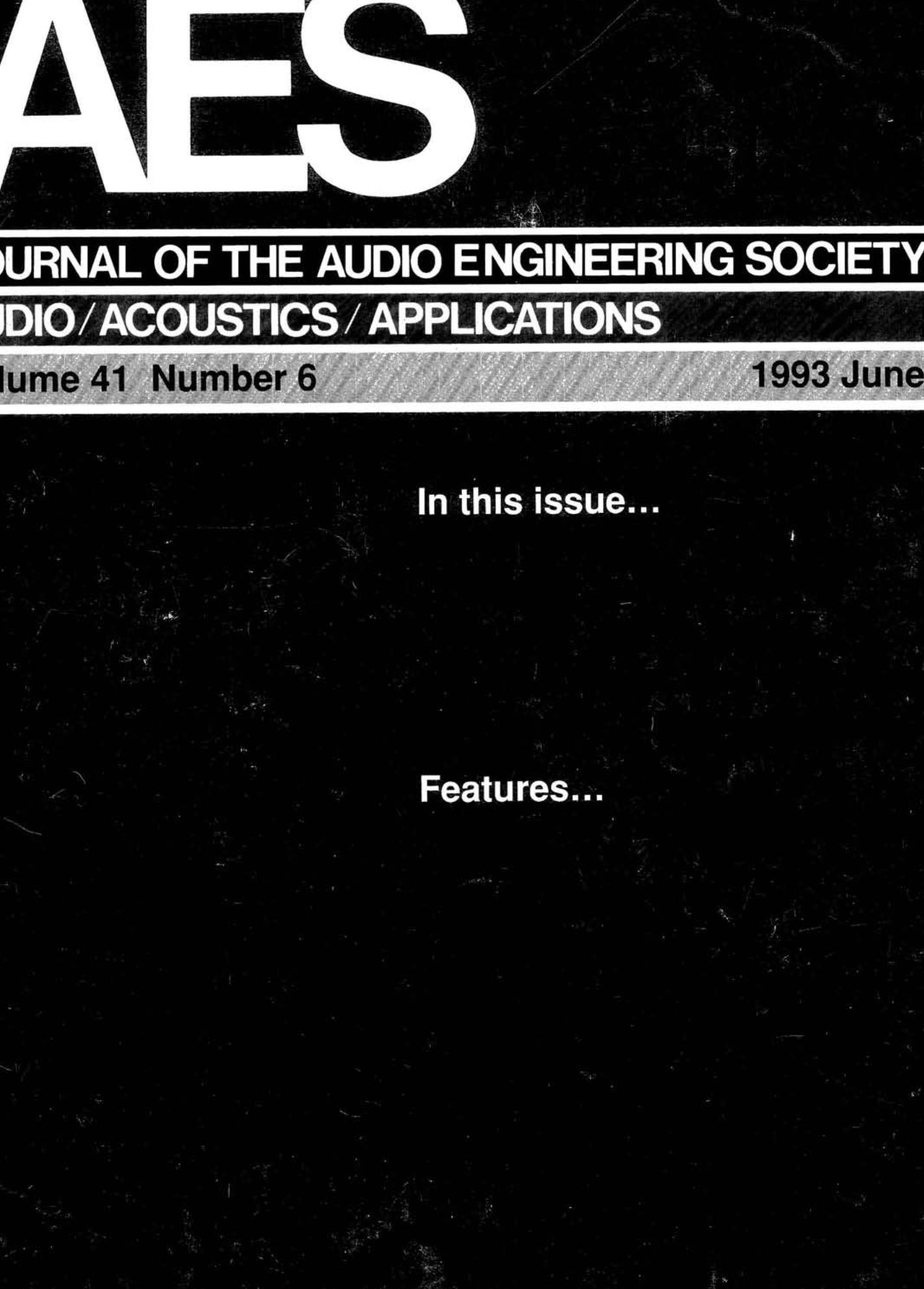 AES E-Library » Complete Journal: Volume 41 Issue 6