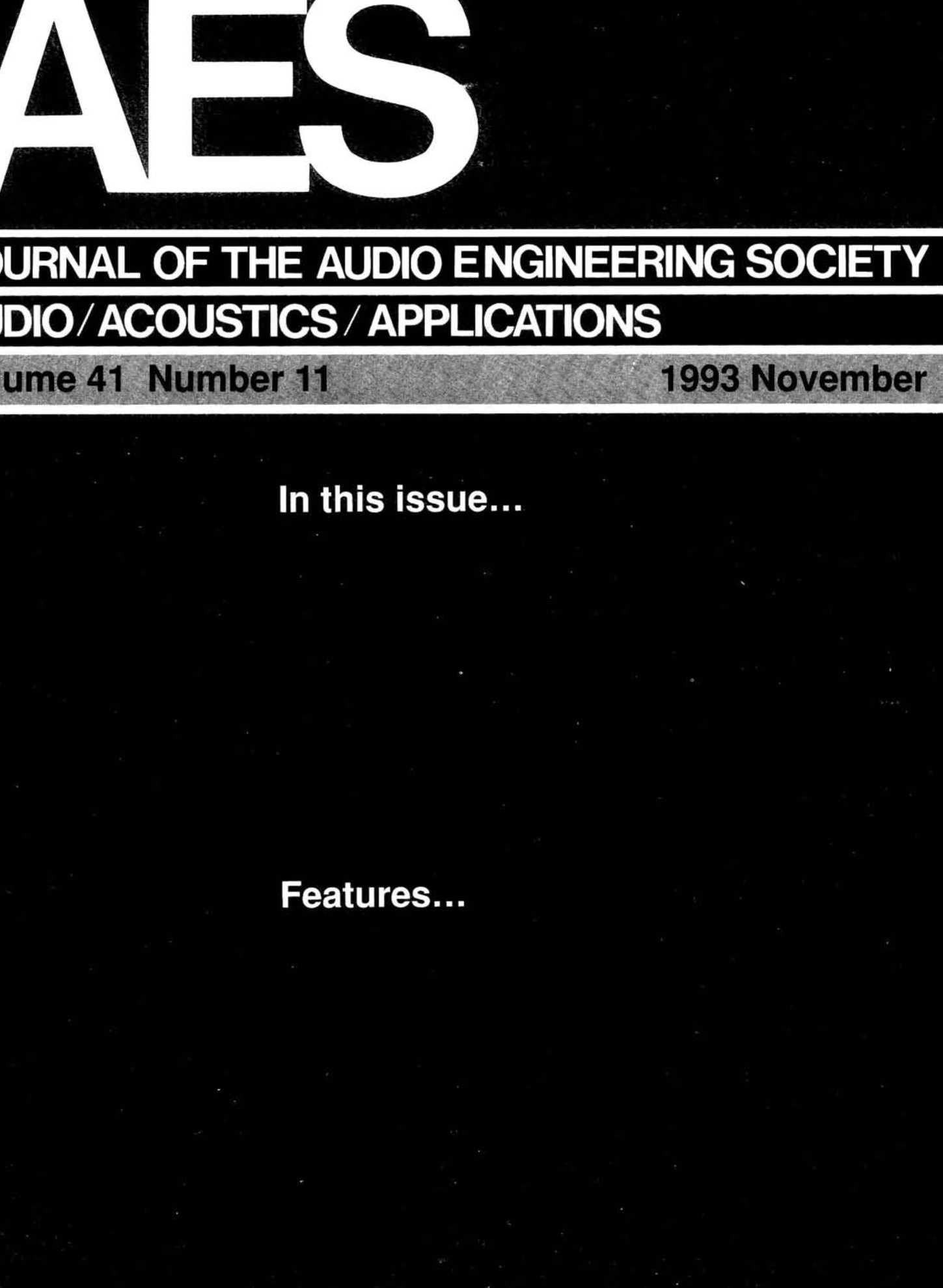 AES E-Library » Journal: Volume 41 Issue