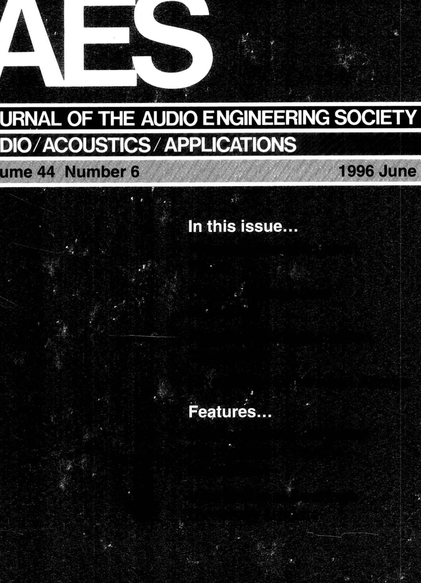 AES E-Library » Complete Journal Volume 44 Issue 6