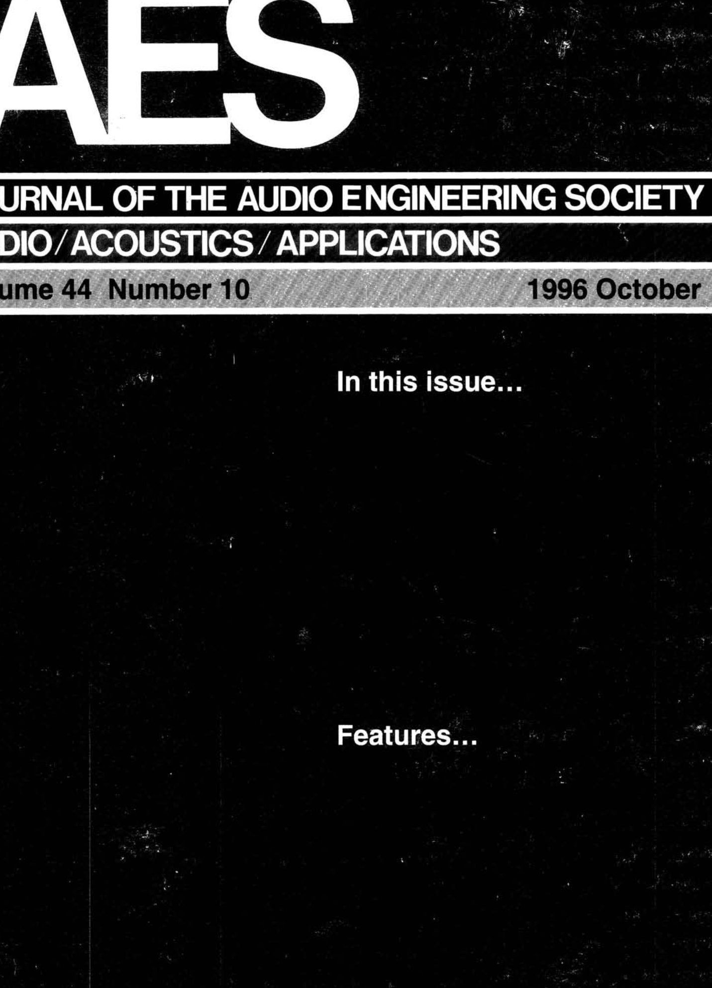 AES E-Library » Complete Journal Volume 44 Issue 10