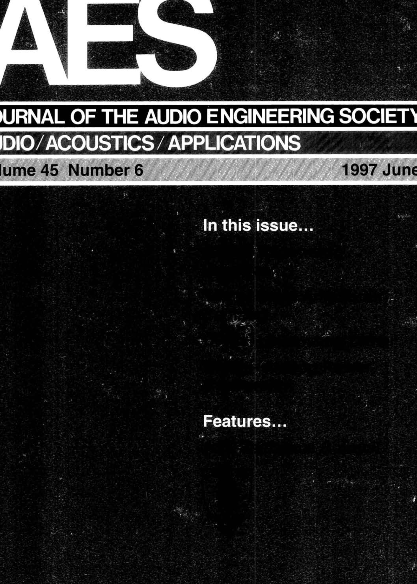 AES E-Library » Complete Journal: Volume 45 Issue 6