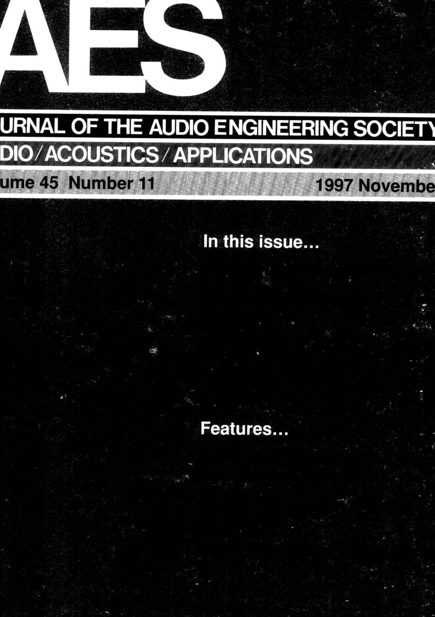 AES E-Library » Complete Journal Volume 45 Issue 11