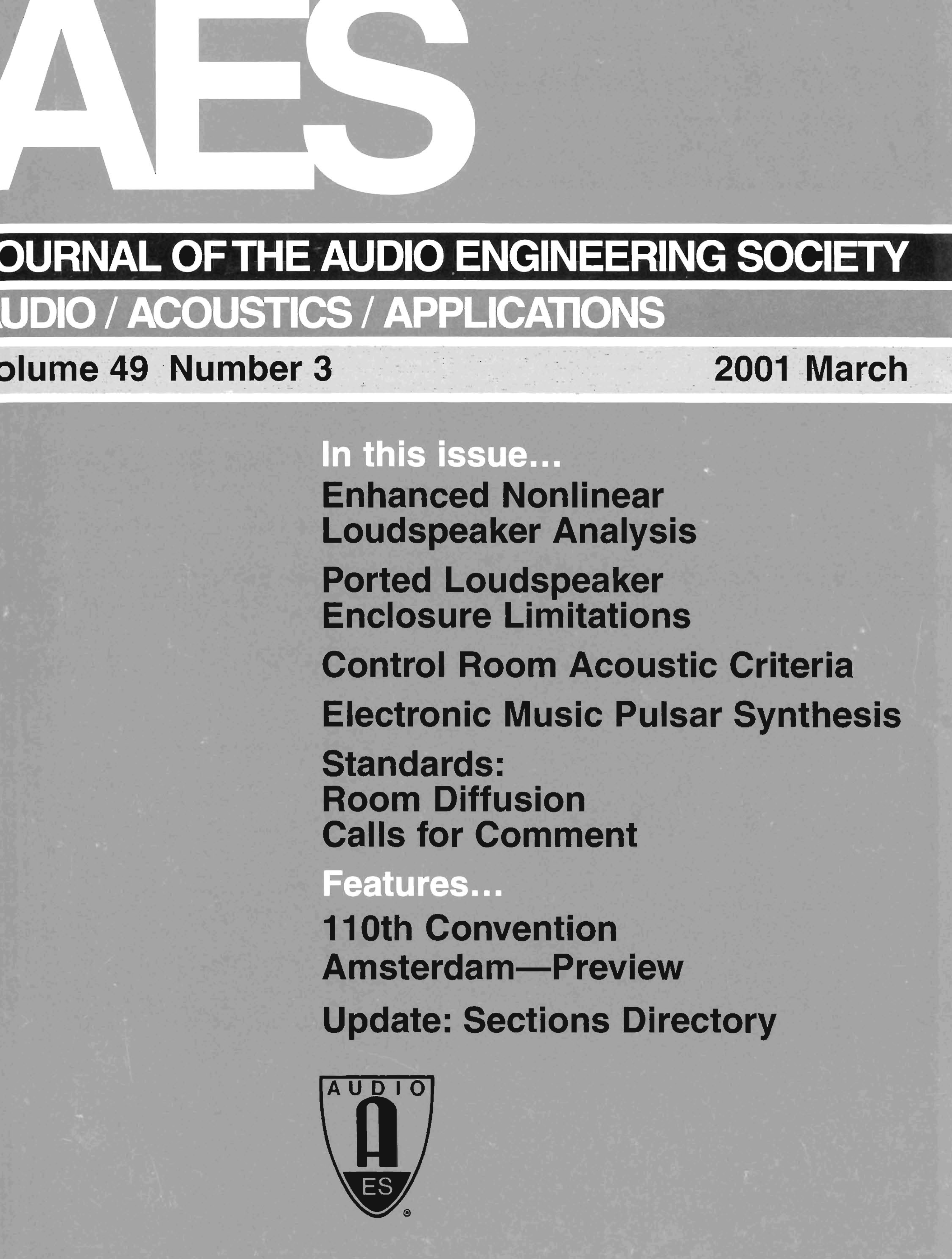 AES E-Library » Complete Journal: Volume 49 Issue 3