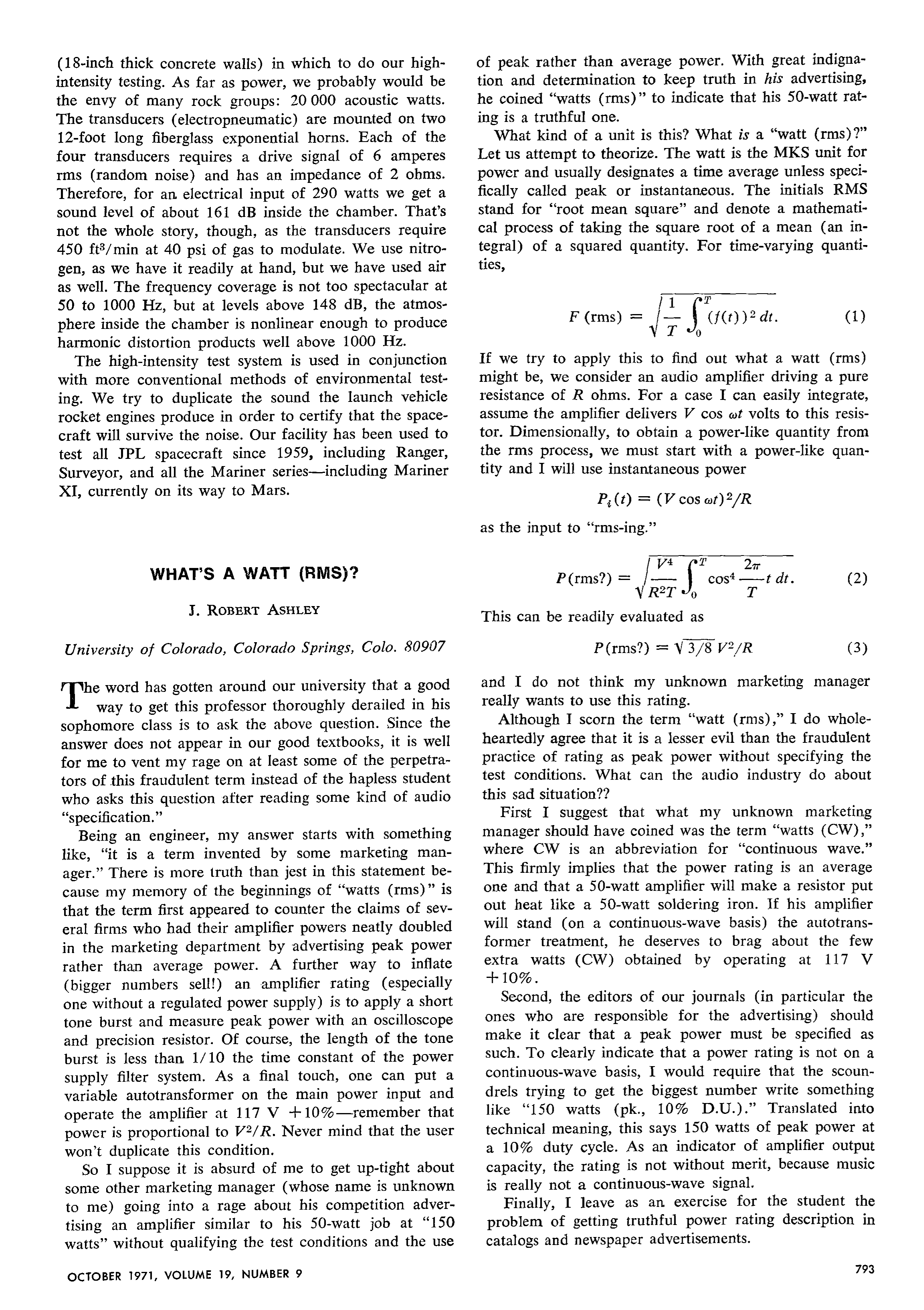 AES E-Library » a Watt (rms)?