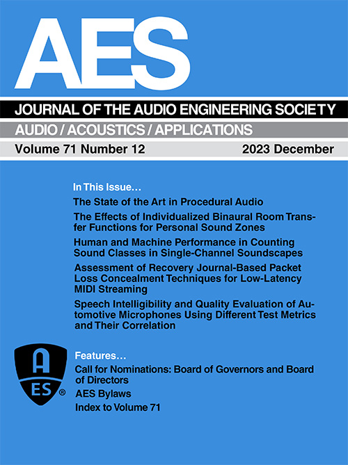 AES E-Library » Complete Journal: Volume 40 Issue 3